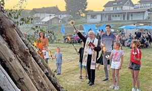 2025-06-21 Johannifeuer FFW Weiding Segnung